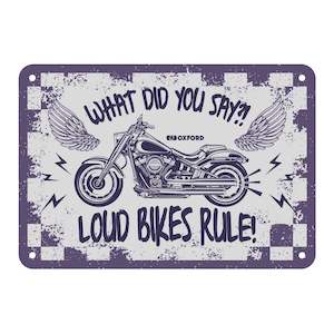 Workshop: Oxford Garage Metal Sign: "What Did You Say"