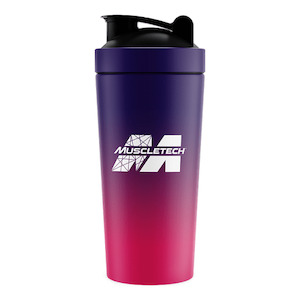 Muscletech: MUSCLETECH STAINLESS STEEL PURPLE/PINK SHAKER
