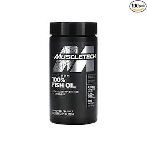 Muscletech: MUSCLETECH PLATINUM 100% FISH OIL 100 SOFTGEL CAPSULES - DATED 9 DEC 24