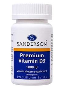 SANDERSON PREMIUM VITAMIN D3 1000IU 100 CAPSULES - DATED 6/25