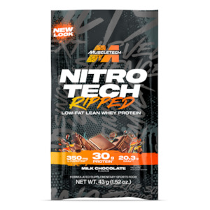 Protein Powder: MUSCLETECH NITRO-TECH RIPPED SAMPLE - MILK CHOCOLATE