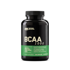 Aminos: OPTIMUM NUTRITION BCAA 200 CAPS - DATED 8/25