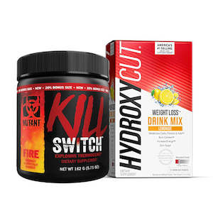MUTANT KILL SWITCH THERMOGENIC 36 SERVE + FREE HYDROXYCUT DRINK MIX LEMONADE 21 PACK