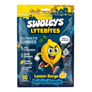 Best Selling: SWOLEYS LYTEBITES ELECTROLYTE GUMMIES - 45 SERVES - LEMON SURGE