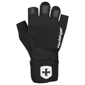 Accessories: HARBINGER MEN'S PRO WRISTWRAP GLOVES 2.0 BLACK