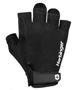 HARBINGER MEN'S POWER GLOVES BLACK 2.0
