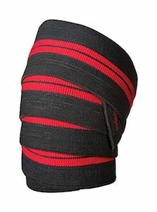 HARBINGER RED LINE KNEE WRAPS BLACK & RED 78"