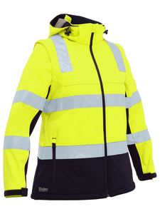 Women's Taped Two Tone Hi Vis 3-in-1 Soft Shell Jacket