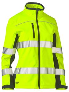 Women's Taped Two Tone Hi Vis Soft Shell Jacket