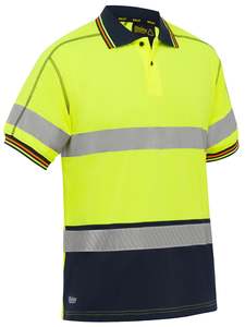 Taped Hi Vis Polyester Mesh Polo
