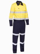 Overalls: Taped Hi Vis Coverall with Waist Zip Opening
