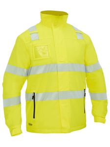 Hi Vis Jackets: Taped Hi Vis Heated Jacket with Hood