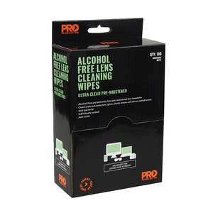 Lens Cleaning Wipe - Alcohol Free 100 Pack