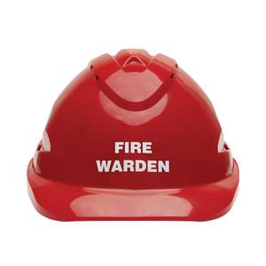 V9 Hard Hat complete with Fire Warden Logo