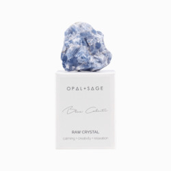 Lifestyle: opal + sage crystal blue calcite