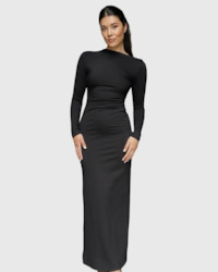 Dresses: caitlin crisp rue knit dress black ponte