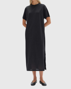 Dresses: assembly label silk blend tee dress black