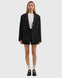 Outerwear: Lennon Blazer Black Boucle