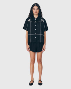 Rowie: Aries Linen Shirt Noir