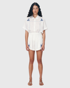 Rowie: Aries Linen Shorts Bone