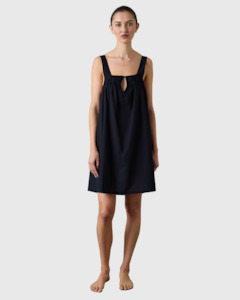 Camilla Cotton Camisole Night Dress Black