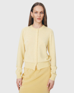 Maeve Merino Knit Cardigan Lemon