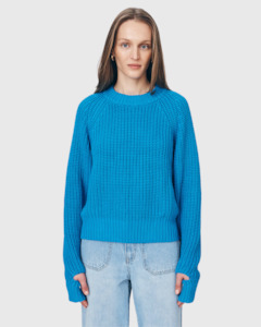 Rowie: Bronson Knit Jumper Cerulean