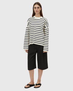 Oscar Knit Sweater Cream Stripe