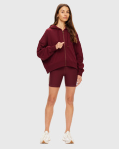 Ryder Jude Crop Hoodie Bordeaux