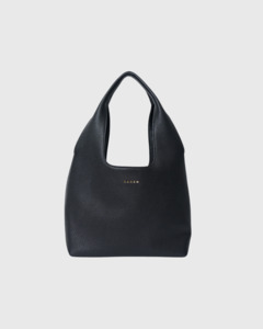Saben: Kiki Shoulder Bag Black Lightly Milled