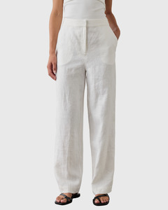Tab Cuff Pant White