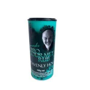 Products: BBQ Gourmet Heavenly Hog Rub – 100g shaker