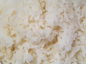 Box of Steam Jasmine Rice BBQ Noodles House