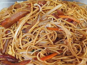 Stir Fried Egg Noodles with Meats( 96) BBQ Noodles House