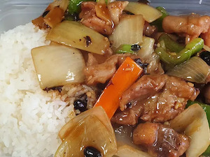 Black Bean Sauce Spare Ribs on Rice BBQ Noodles House