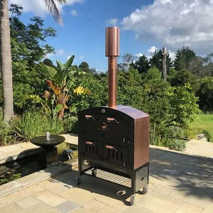 Bbq Wood Chips Chunks Charcoal Pellets: Kiwi Outdoor Oven Trolley to suit Large Oven (Moveable)