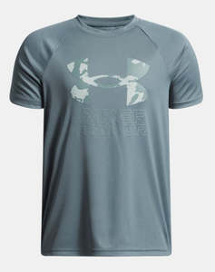 Clothing Boys: UA Boys Tee Tech Hybrid Print SS (587)