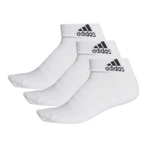Adidas: Adidas Adult Socks 3Pkt Ankle White