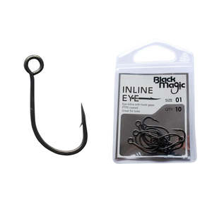Black Magic Inline Eye Hooks Blk