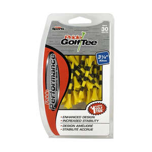 Pride Golf Tees Performance Tee Yellow 83mm