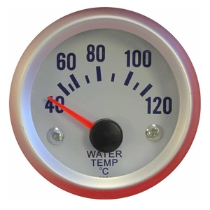 2" BRUSHED SILVER FACE WATER TEMP GAUGE. SILVER BEZEL - BC Direct
