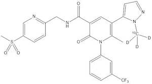 Alvelestat-<sup>13</sup>C,d<sub>3</sub> | CAS Number: 848141-11-7 (unlabelled)