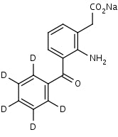 Amfenac-d<sub>5</sub> Sodium Salt | CAS Number: 61618-27-7 (mono-hydrate, unlabelled)