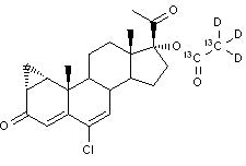 Cyproterone Acetate-<sup>13</sup>C<sub>2</sub>,d<sub>3</sub> | CAS Number: 427-5&hellip;