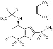 Dorzolamide-d<sub>5</sub> Maleate | CAS Number: 120279-96-1 (unlabelled free base)