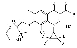 Finafloxacin-d<sub>4</sub> HCl | CAS Number: 209342-41-6 (unlabelled)