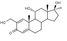 2-Hydroxymethyl-17α-methylandrosta-1,4-diene-11α,17β-diol-3-one