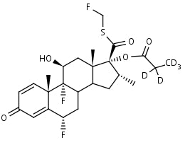 Fluticasone Propionate-d<sub>5</sub> | CAS Number: 80474-14-2 (unlabelled)