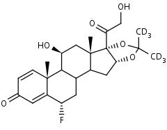 Flunisolide-d<sub>6</sub> | CAS Number: 3385-03-3 (unlabelled)