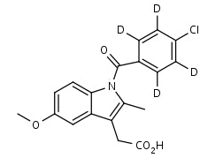 Indomethacin-d<sub>4</sub> | CAS Number: 53-86-1 (unlabelled)